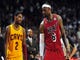 Cleveland Cavaliers point guard Kyrie Irving (left)