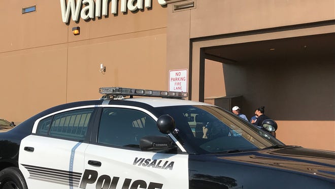 Visalia police made an arrest after responding to an emergency call reporting an armed man inside a box store on South Mooney Blvd.