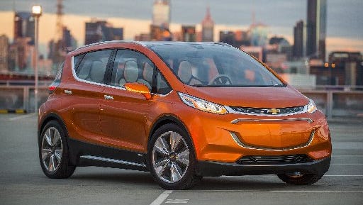 The Environmental Protection Agency estimates that 2017 Chevrolet Bolt electric vehicles will have a range of 238 miles on a fully charged battery pack, slightly longer than the 215-mile range the agency estimated for the Tesla Model 3.