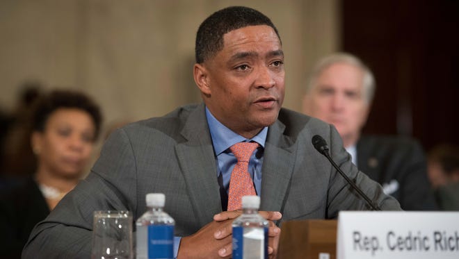 Rep. Cedric Richmond, D-Louisiana and the Chair of the Congressional Black Caucus speaks before the Senate Judiciary Committee earlier this month.