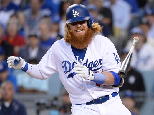 Game 7 at Dodger Stadium: Justin Turner is hit by a
