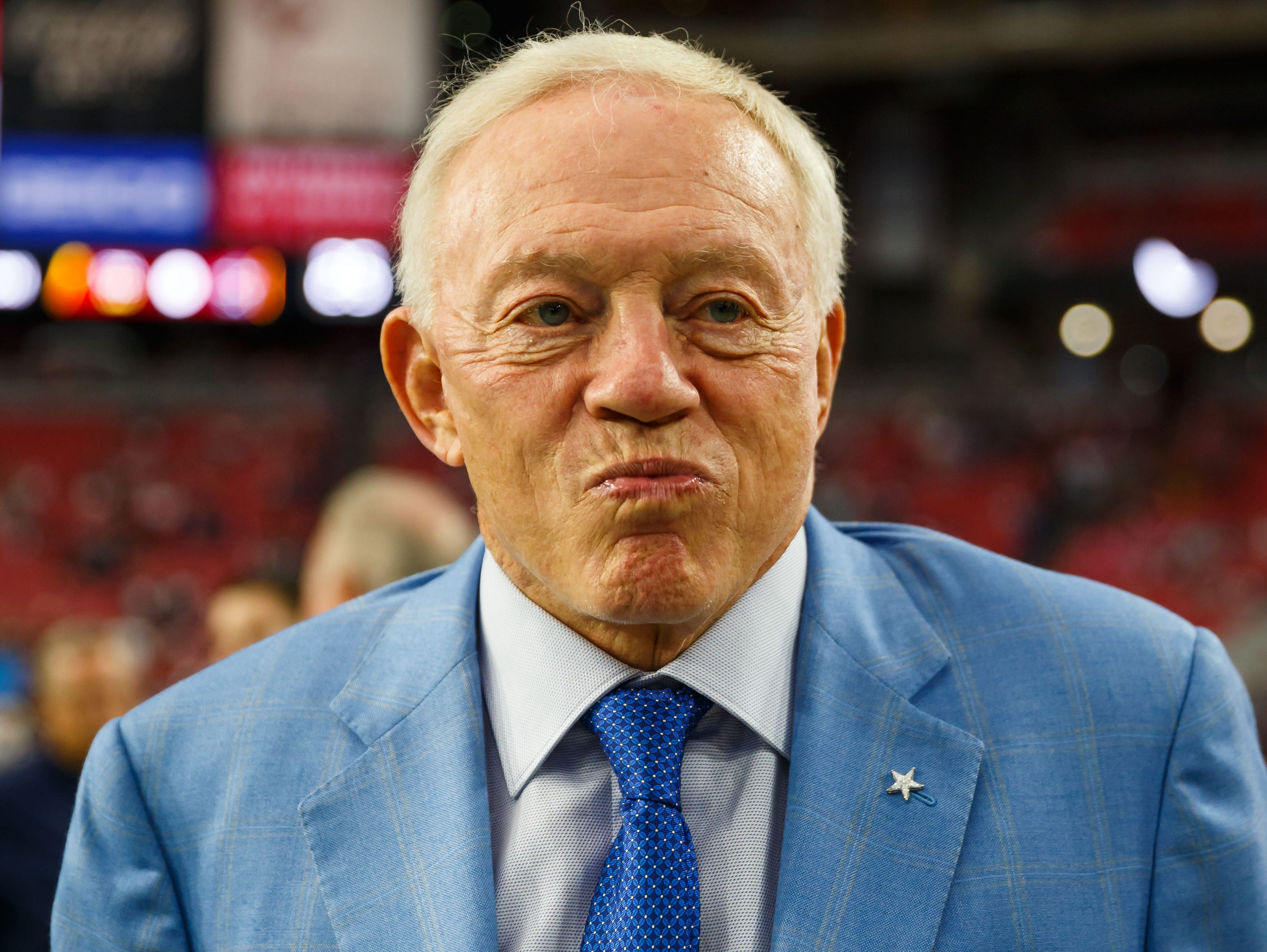 Dallas Cowboys owner Jerry Jones prior to the game against the Arizona Cardinals at University of Phoenix Stadium.