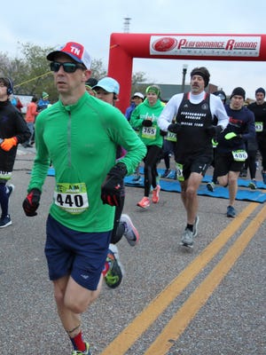 Participants braved the cold April 7, 2018, for the 47th annual Andrew Jackson Marathon in downtown Jackson.