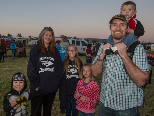 The Jensen family at the Great Reno Balloon Races held