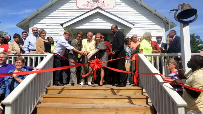 A ribbon cutting ceremony was held at the Flagg Grove School and Tina Turner Museum grand opening, Fri., Sept. 26, 2014, at the West Tennessee Delta Heritage Center in Brownsville, Tenn.