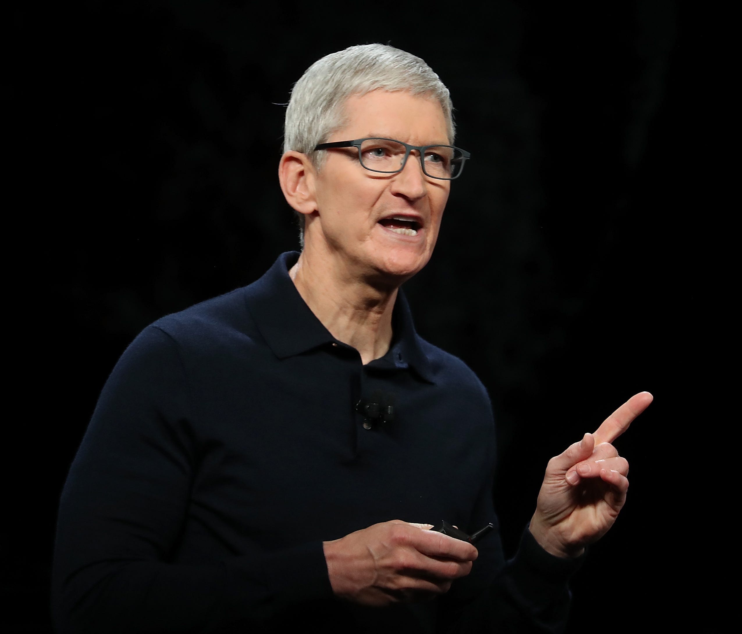 Apple CEO Tim Cook speaks during the 2018 Apple Worldwide Developer Conference at the San Jose Convention Center on June 4, 2018 in San Jose, Calif. The WWDC runs through June 8.