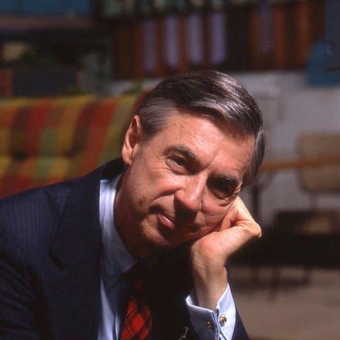 Fred Rogers on the set of his show "Mister...