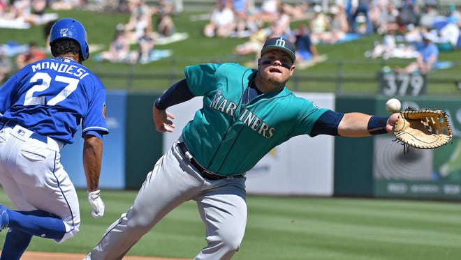 Mariners first baseman Dan Vogelbach is headed back to Triple-A Tacoma.