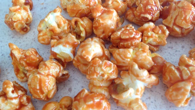 Mango Popcorn is one of many flavored popcorns made at CW Fudge Factory in Matlacha