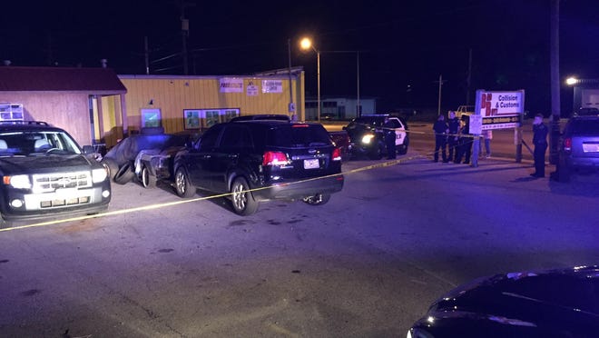 Police are investigating a shooting that occurred Monday night outside of a repair shop on Kearney Street.