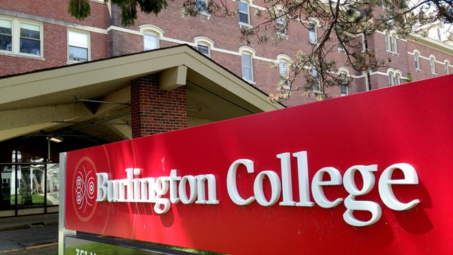 This sign formerly marked the Burlington College campus on North Avenue in Burlington.