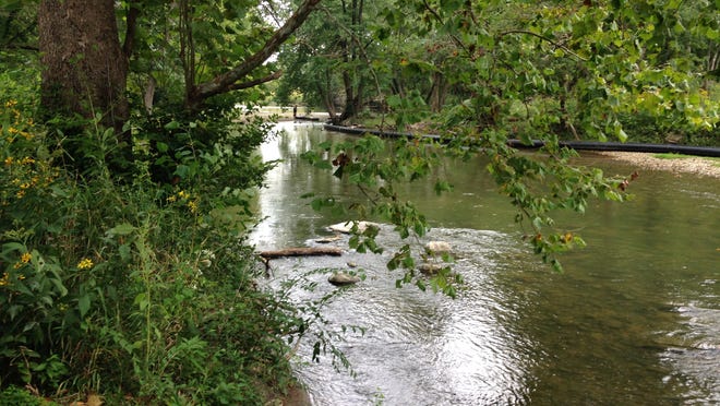 
Site on White River where child was pulled from boat downstream of rapids that sucked canoeists under an abandoned pipeline.
