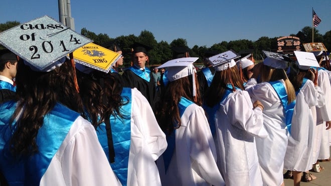 
Students at Marlboro High School form a procession Friday as they prepare to graduate.
