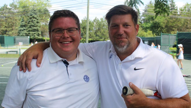 Baseline tennis pro Cade McLogan (left) and Birmingham Athletic Club Director of Tennis Michael Johnson are looking forward to sharing stories with former tennis pro Brad Gilbert July 20-22.