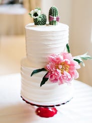 A wedding cake by Ruze Cake House.