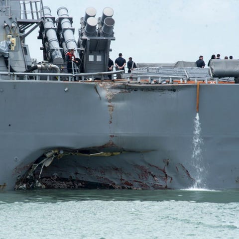 Damage to the USS John McCain