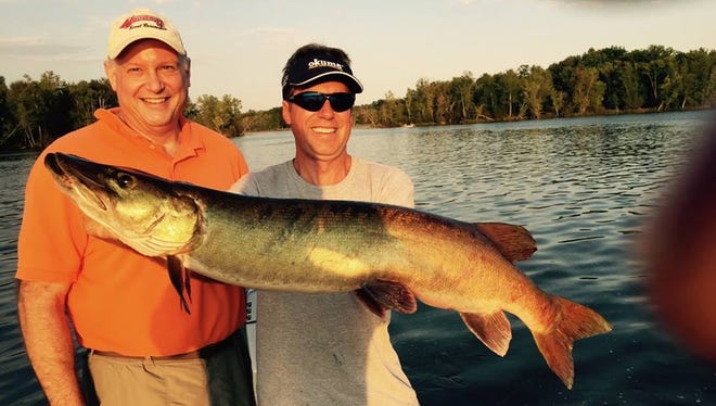 Hooksetters Guid eJohn Sparbel and Richard from Georgia with Richard's first musky.