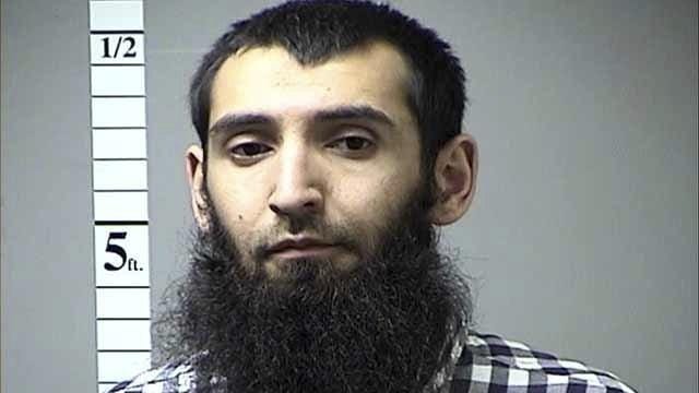 This undated photo provided by St. Charles County Department of Corrections via KMOV shows the Sayfullo Saipov. A man in a rented pickup truck mowed down pedestrians and cyclists along a busy bike path near the World Trade Center memorial on Tuesday, Oct. 31, 2017, killing several. Officials who were not authorized to discuss the investigation and spoke on the condition of anonymity identified the attacker Saipov. (St. Charles County Department of Corrections/KMOV via AP)