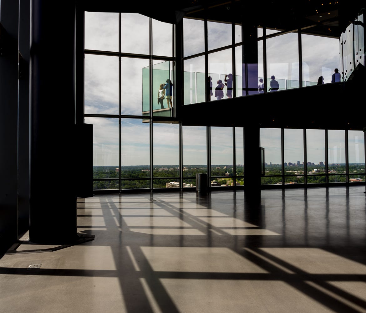 On a clear day, you can see all of Washington, D.C., from the CEB Tower. The Observation Deck has two levels.