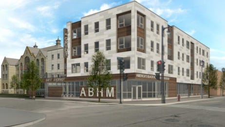The Griot will provide a new home for America's Black Holocaust Museum, as well as 41 upper-level apartments. It will be just north of the former Garfield Avenue Elementary School, which will be converted into 30 apartments.