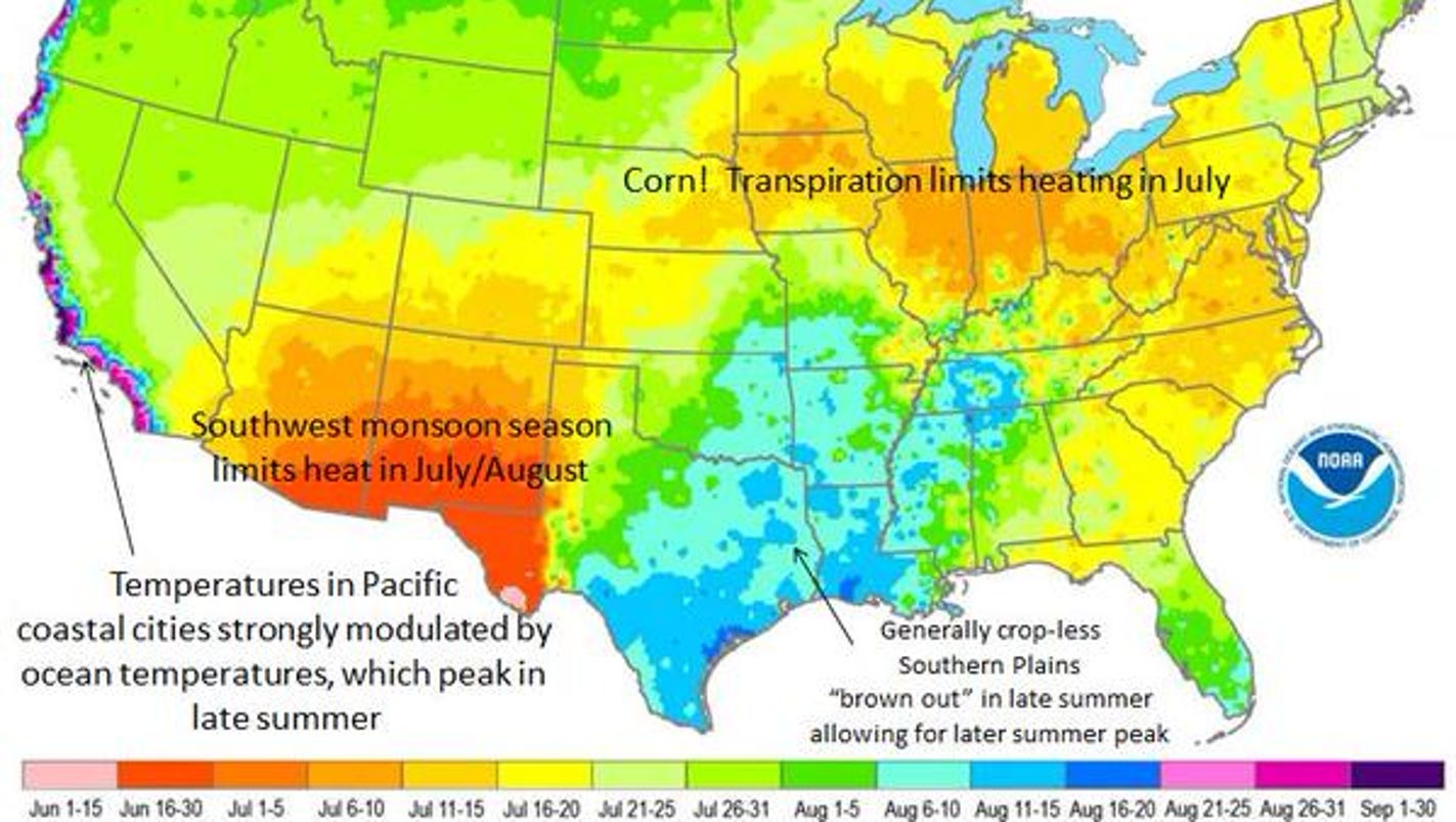 When is the hottest day of the year?