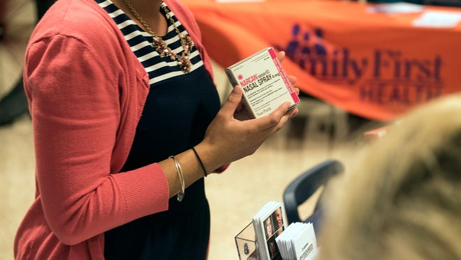 York/Adams Drug and Alcohol Commission gave out boxes of Narcan to community members who were interested during Tuesday's forum in Littlestown.
