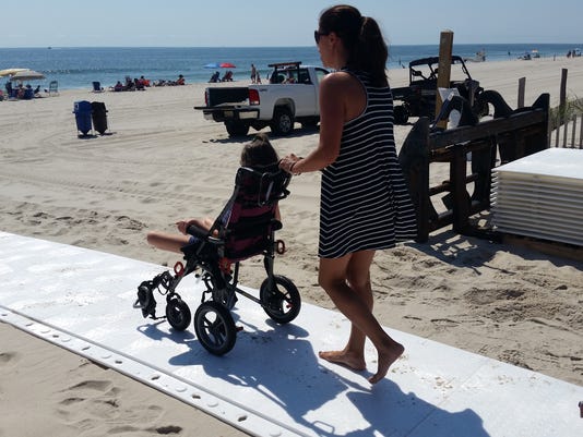 Seaside Park Installs Longer Mat For Disabled Beachgoers