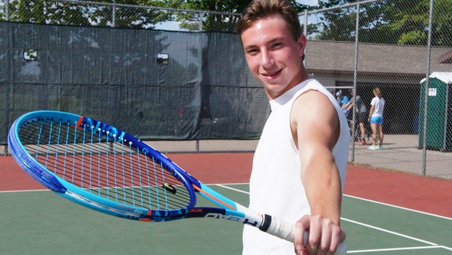 Wisconsin Rapids senior tennis player Dane Steidl finished second at at No. 1 singles at the WVC meet recently.