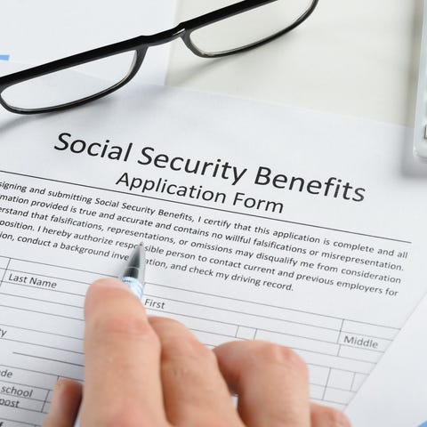 Social Security application form.