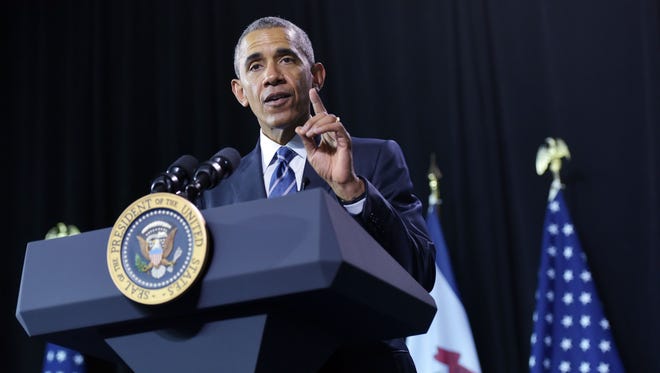 President Obama speaks in Charleston, W.Va., on Oct. 21, 2015.
