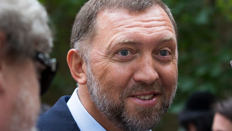 In this file photo taken on July 2, 2015, Russian metals magnate Oleg Deripaska attends Independence Day celebrations at Spaso House, the residence of the American Ambassador, in Moscow, Russia.