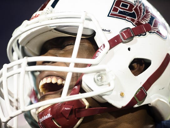 Park Crossing’s Cameron Taylor (1) celebrates after