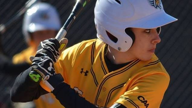 La Quinta graduate Kendyl Scott eyes a pitch as a sophomore at Towson University in Maryland.