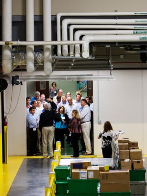 About 90 representatives of health care companies and manufacturers toured LeeSar Thursday to learn about the company's supply chain management.