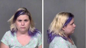 Sarah Simmons, 30, faces charges of child abuse after a 6-year-old boy's feet were severely burned while he was forced to stand on hot ground, court documents stated.