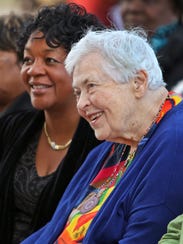 Sister Jane Schilling, right, October 27, 2014.