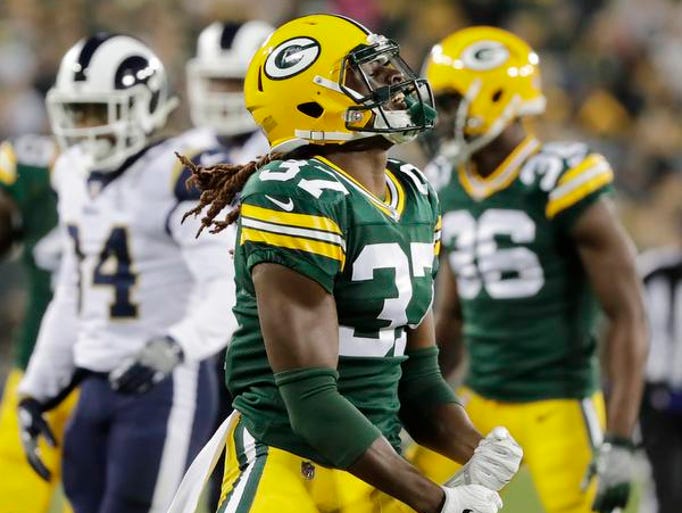 Green Bay Packers defensive back Aaron Taylor (37)