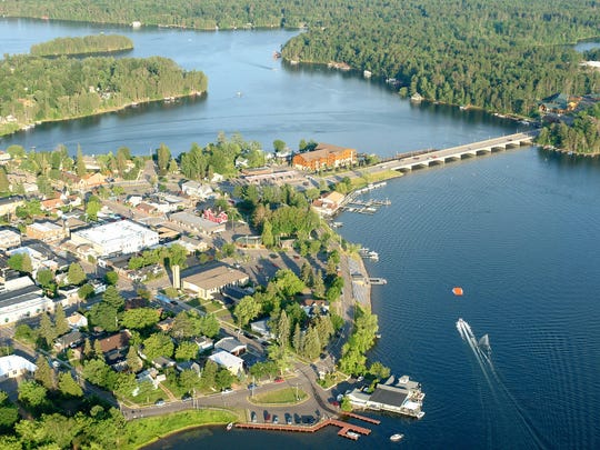 The Northwoods town of Minocqua is nearly an island,