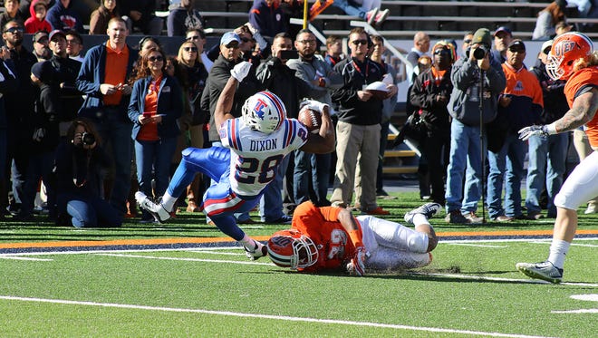 Louisiana Tech running back Kenneth Dixon was held to 39 rushing yards in Saturday's game at UTEP.