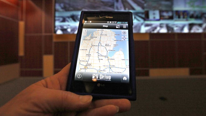 The Mi Drive app shows the map of Michigan and its roads. You can click on to see the route you are about to take to see if there are and back-ups or construction it is connected to over 300 cameras on the State M and Interstate freeways.