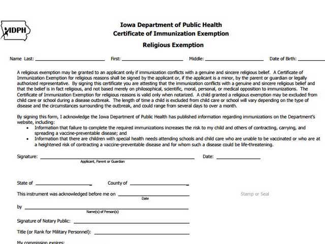 Vaccination Conscientious Belief Exemption Bill Stalls In Iowa Senate