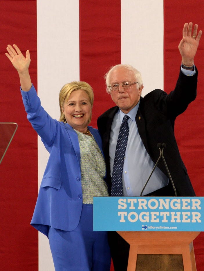 Bernie Sanders, Hillary Clinton join forces against Donald Trump