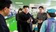 Kim Jong-Un at the Wonsan Shoes Factory in Kangwon