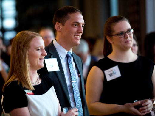 Guests listen to presenters Thursday, Feb. 9, 2017,