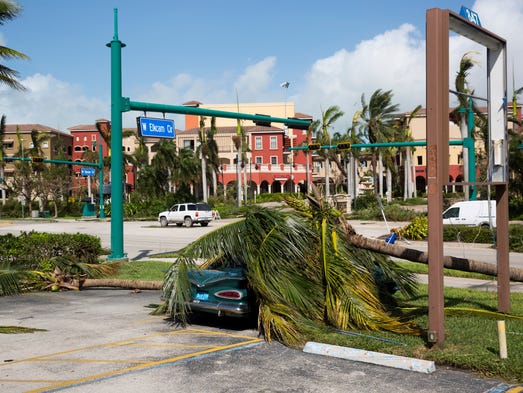Hurricane Irma Little Damage On Fifth Avenue South And