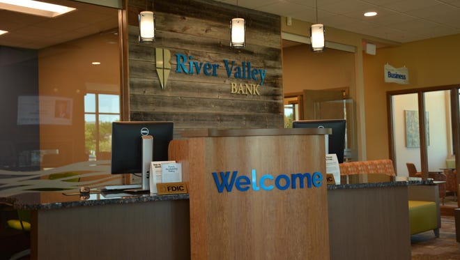 The inside of the new River Valley Bank branch in Middleton, which had its grand opening on June 23.
