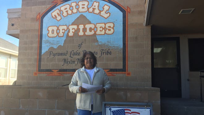 Lavern Dunn voted today in Nixon. It is the first time that a polling station has been located there. The voting location was added after a lawsuit was filed to give greater voting access to Native Americans. Almost 300 votes have been cast there with 312 registered voters in the precinct after a persistent get out the vote campaign.