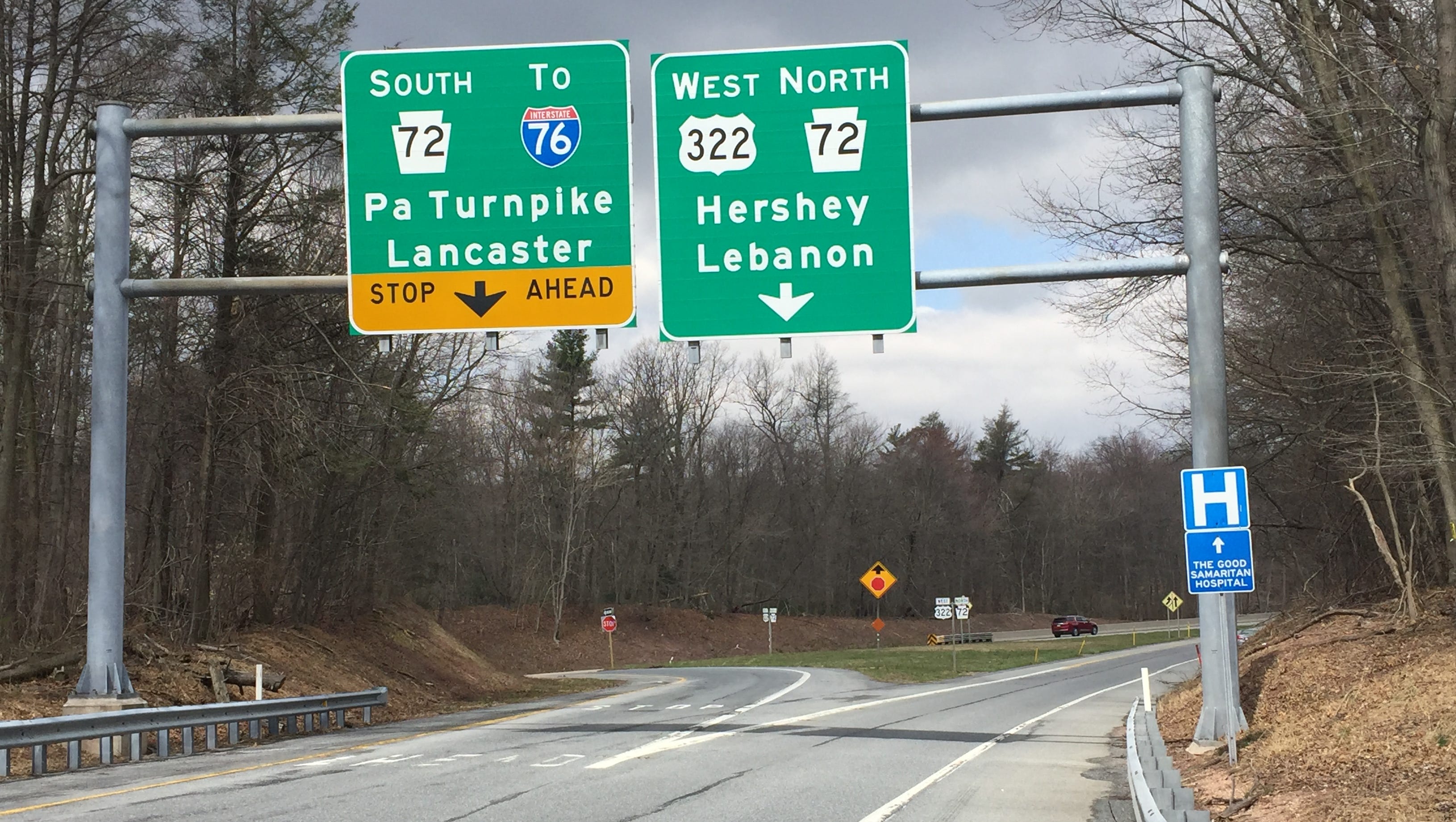 Two dead, both with gunshot wounds; at Route 72 accident scene