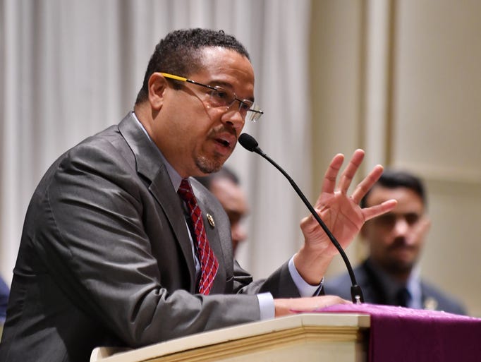 Rep. Keith Ellison speaks at Church of the New Covenant