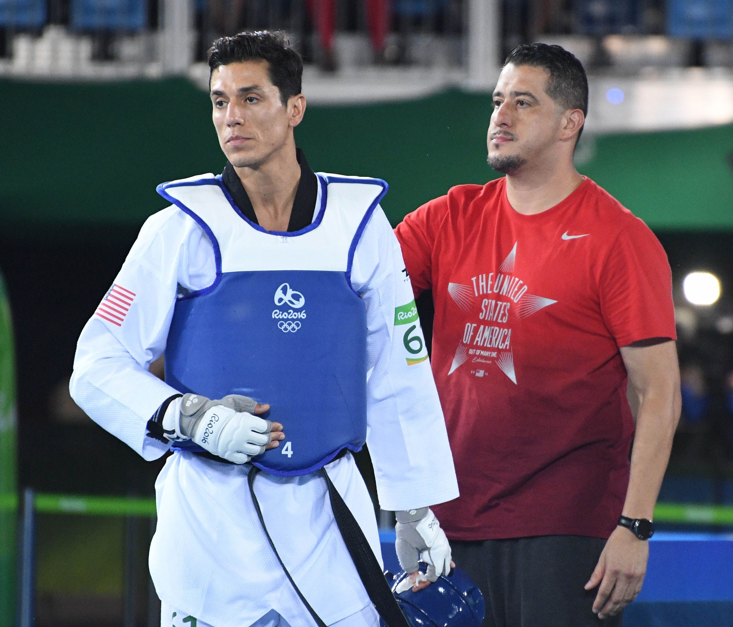 Steven, left, and Jean Lopez at the Rio Olympics last summer where Steven, a three-time Olympic medalist, did not win a medal.